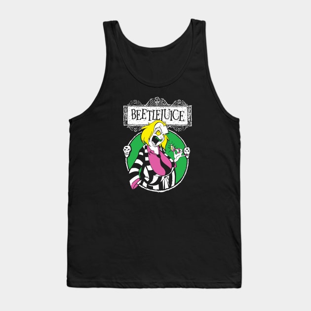 Beetlejuice Cartoon - Dark Tank Top by Chewbaccadoll